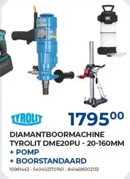 Meno Diamantboormachine tyrolit DME20PU-20-160MM aanbieding