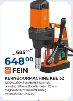 Meno Fein kernboormachine KBE 32 aanbieding