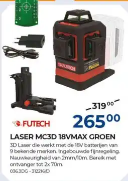 Meno Futech laser MC3D 18VMAX groen aanbieding