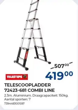 Meno Telescoopladder 72423-681 combi line aanbieding