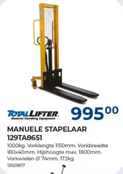 Meno Total lifter manuele stapelaar 129TAB8651 aanbieding