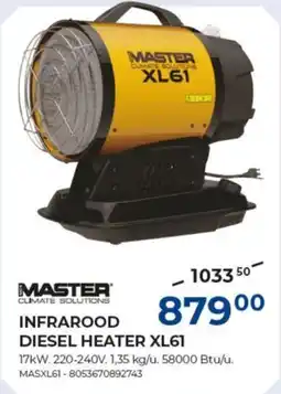 Meno Master infrarood diesel heater XL61 aanbieding