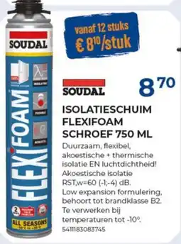Meno Soudal isolatieschuim flexifoam schroef aanbieding