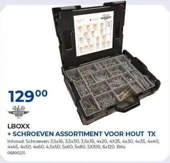 Meno Lboxx + schroeven assortiment voor hout TX aanbieding