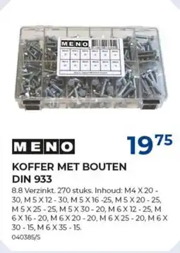 Meno Meno koffer met bouten din 933 aanbieding
