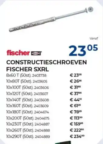 Meno Fischer constructieschroeven fischer SXRL aanbieding