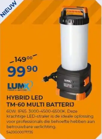 Meno Lumx hybrid LED TM-60 multi batterij aanbieding