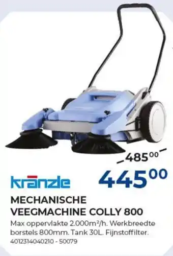 Meno Krānzle mechanische veegmachine colly 800 aanbieding