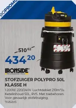 Meno Ironside stofzuiger polypro klasse H aanbieding