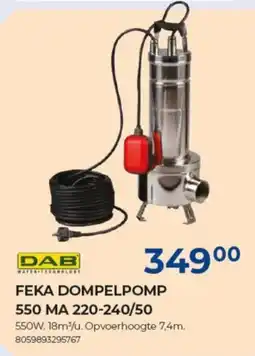 Meno Dab feka dompelpomp 550 MA 220-240/50 aanbieding