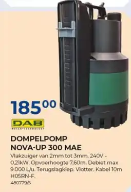 Meno Dab dompelpomp nova-up 300 mae aanbieding
