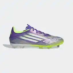 Decathlon Voetbalschoenen voor volwassenen F50 League FG/MG paars geel aanbieding