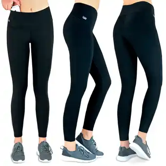Decathlon Dames Lange Hardlooplegging Hoge Taille, Ademend, met Telefoonzakje - Zwart aanbieding