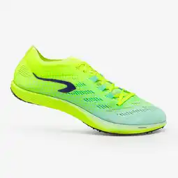 Decathlon Lange afstand spikes atletiek AT LONG 900 groen geel aanbieding