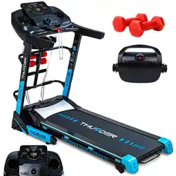 Decathlon Loopband Thunder REACT-DS-BLACK 126x45cm 18km/h FitShow opklapbaar Bluetooth aanbieding