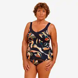 Decathlon Badpak Karli Flo blauw/oranje aanbieding