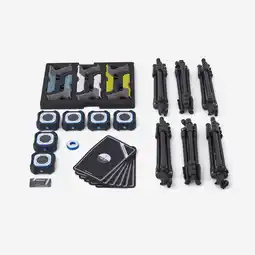 Decathlon Set voor lasergamen 6 pistolen 6 doelen 6 standaarden 6 schietmatten koffer aanbieding