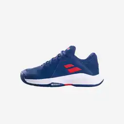 Decathlon Multicourt tennisschoenen voor kinderen Propulse blauw rood aanbieding