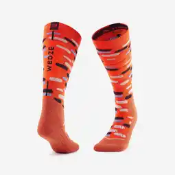 Decathlon SKI- EN SNOWBOARDSOKKEN VOOR KINDEREN 100 MOTIEF ORANJE aanbieding
