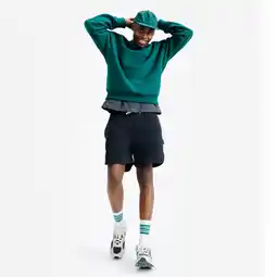 Decathlon Herensweater met ronde hals Elementals groen aanbieding