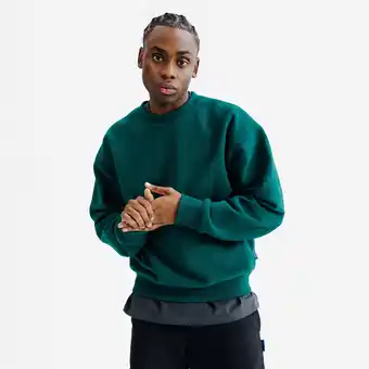 Decathlon Herensweater met ronde hals Elementals groen aanbieding