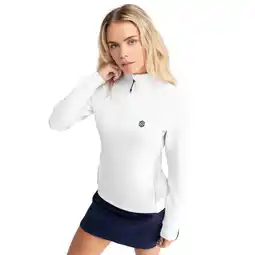 Decathlon Dames Golf trui met kwart rits Caddy White Wit aanbieding
