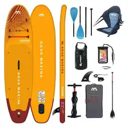 Decathlon COMPLEET PAKKET PEDDEL KAJAK OPBLAASBARE AQUA MARINA FUSION 10.10 TOT 2 PERSONEN aanbieding