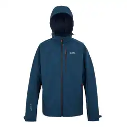 Decathlon Heren Arana Waterdichte Soft Shell Jas (Maanlicht Denim/Tangerine Tango) aanbieding