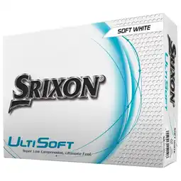 Decathlon Doos van 12 Srixon Ultisoft Golfballen Wit Nieuw aanbieding
