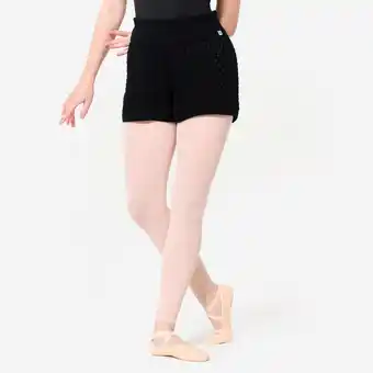 Decathlon Trainingsshort voor dans voor dames zwart aanbieding