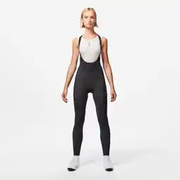 Decathlon Winter fietsbroek met bretels voor dames Endurance zwart aanbieding