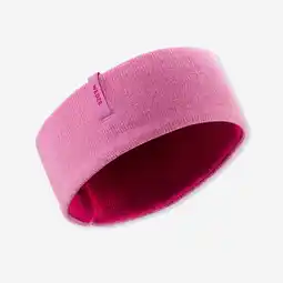 Decathlon SKIHOOFDBAND KINDEREN REVERSE ROZE/ROZE aanbieding