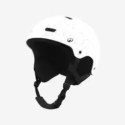 Decathlon Skihelm snowboardhelm volwassenen en kinderen H-FS 300 wit met spikkels aanbieding