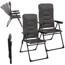 Decathlon Set van 2 campingstoelen Kvist - opvouwbaar - rugleuning verstelbaar 4 standen aanbieding