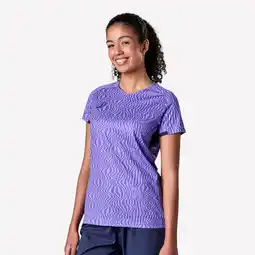 Decathlon Voetbalshirt voor dames Viralto Matrix paars aanbieding