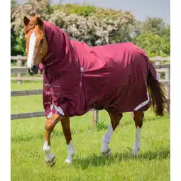 Decathlon Waterdichte paardendeken met halsbedekking Premier Equine Buster Storm Classic 9 aanbieding