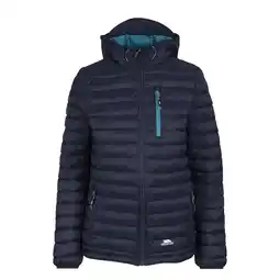 Decathlon Dames Lenka gewatteerde jas met capuchon (Marine) aanbieding