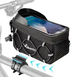 Decathlon Frametas voor fiets Waterdichte fietstas met vak voor mobiele telefoon 1,8L aanbieding