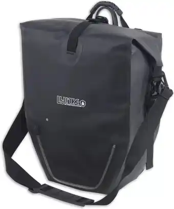Decathlon Fietstas Enkel Met LED Lynx Rocky XL - Waterdicht - 25 Liter - Zwart aanbieding