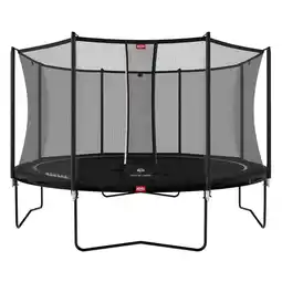 Decathlon Trampoline + Veiligheidsnet BERG Favorit Regular Rond 380 Zwart aanbieding