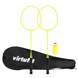 Decathlon Badminton Set - 2 Rackets - 3 shuttles - Inclusief draagtas aanbieding