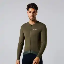 Decathlon Thermo Fleece Fietsshirt Heren Wielerjack Lange Mouwen Wielerkleding Fietsjas aanbieding