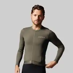 Decathlon Thermo Fleece Fietsshirt Heren Wielerjack Lange Mouwen Wielerkleding Fietsjas aanbieding