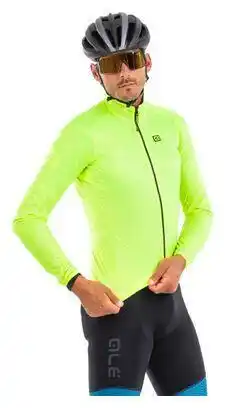 Decathlon Alé Light Pack Long Sleeve Jacket Fluorescent Yellow aanbieding