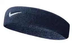 Decathlon Nike Swoosh Hoofdband Obsidiaan-Wit aanbieding