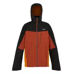 Decathlon Heren Birchdale Waterdicht Hooded Jacket (Roodoker/Zwart) aanbieding