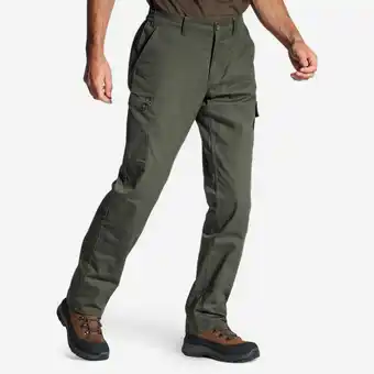 Decathlon Stevige cargobroek Steppe 300 groen aanbieding