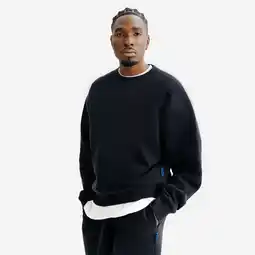 Decathlon Herensweater met ronde hals Elementals zwart aanbieding