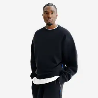 Decathlon Herensweater met ronde hals Elementals zwart aanbieding