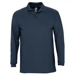 Decathlon Volwassen uniseks Winter II poloshirt met lange mouwen (Marine) aanbieding